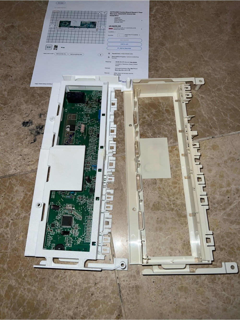 Authentic Refrigerator/Freezer Control Board Repair